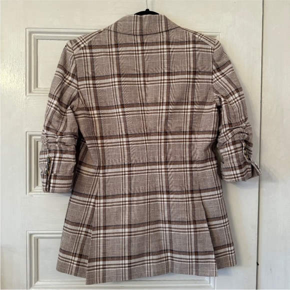 Veronica Beard Viva Dickey Jacket Brown Plaid Blazer - Picture 8 of 15